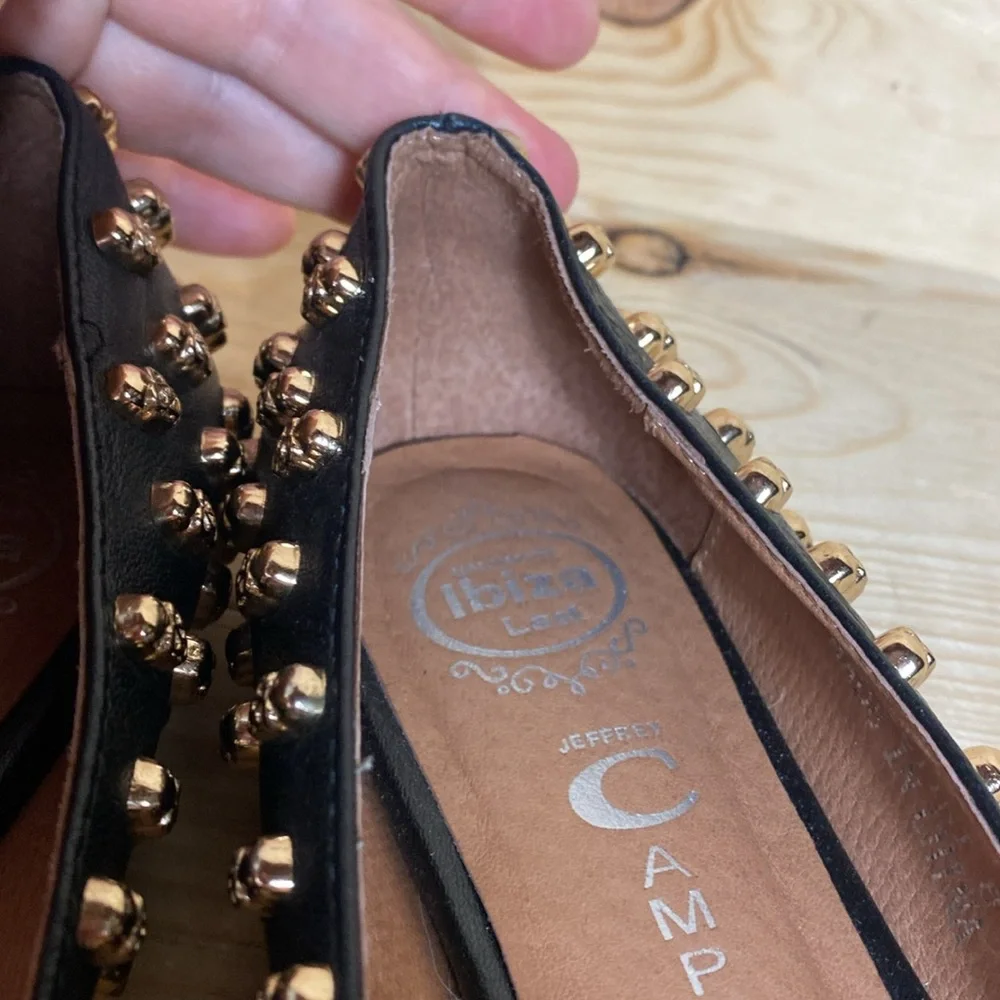 Jeffrey Campbell Black Studded Leather Flats - Picture 8 of 12